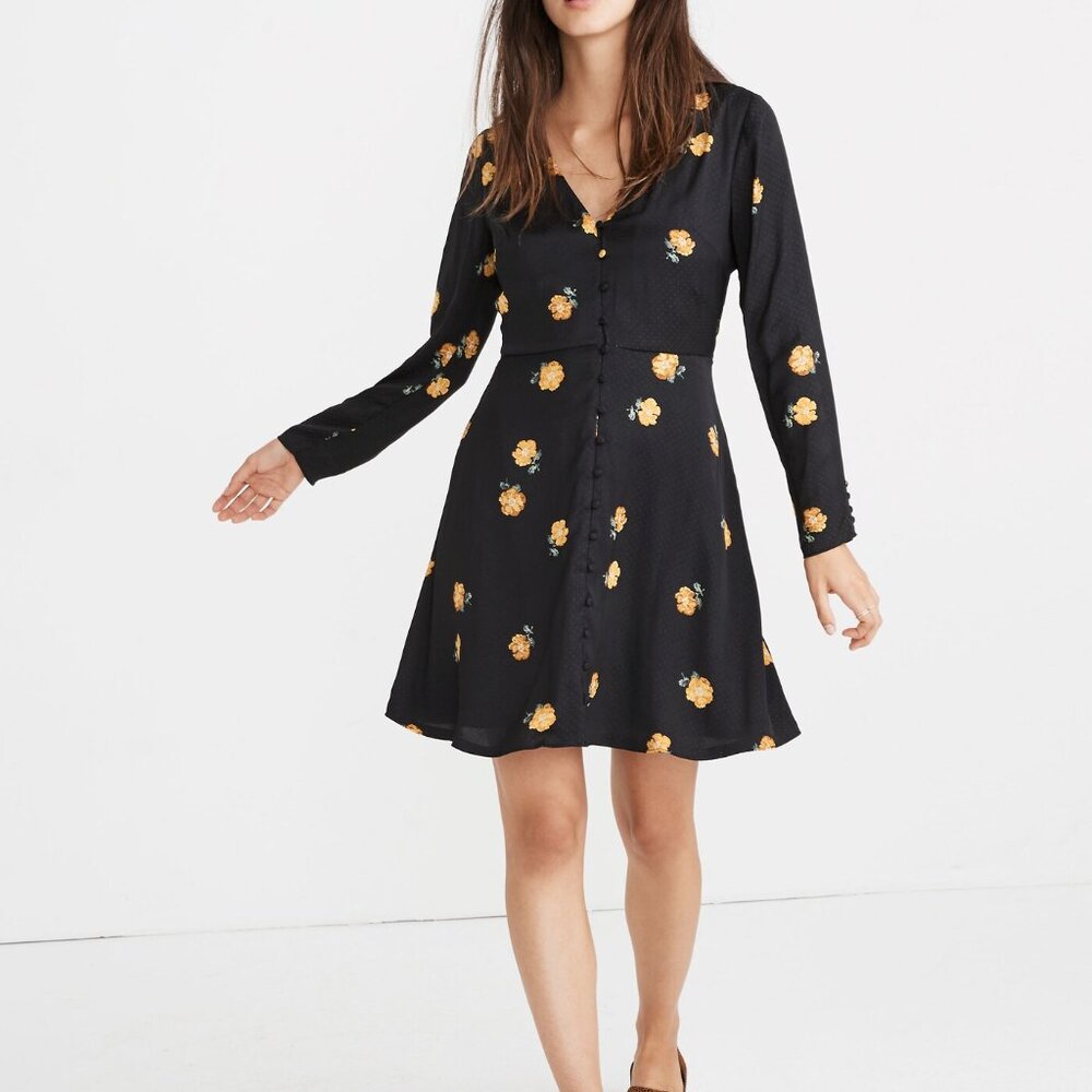 Madewell Lilyblossom Button-Front Dress in Floating Florets Size 4